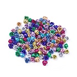 Aluminium-Perlen, matt, langlebig plattiert, 3-Blütenblatt Blüte, Mischfarbe, 6x4.5 mm, Bohrung: 0.8 mm