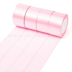 Single Face Satin Ribbon, Polyester Ribbon, Pale Violet Red, 2 inch(50mm), about 25yards/roll(22.86m/roll), 100yards/group(91.44m/group), 4rolls/group