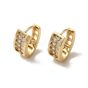 Серьги-кольца из латуни с микропаве из кубического циркония EJEW-L271-03KCG-01