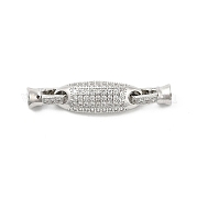 Латунные микро проложить кубического циркония раз за застежками KK-U059-15P