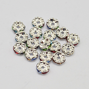 Rondelle волна латунные горный хрусталь Spacer бисер RB-D307-01