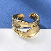 Ионное покрытие (IP) манжетное кольцо из нержавеющей стали 304 RJEW-N038-112LG