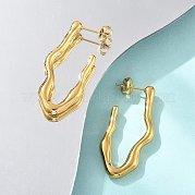 Серьги-гвоздики из нержавеющей стали 304 EJEW-M072-05G