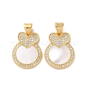 Латунные микропаве прозрачные подвески с фианитом KK-B083-16G-04