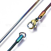 Chapado en iones (ip) 304 collar de cadena de serpiente de acero inoxidable STAS-S119-005