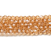 Прозрачные стеклянные бусины гальваническим пряди GLAA-F029-3mm-C18