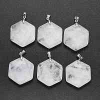 Natural Quartz Crystal Charms, with Top Golden Plated Iron Loops, Star Cut  Round Beads, 12x10x10mm, Hole: 1.8mm