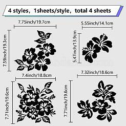 4pcs 4 Arten Haustier wasserdichte selbstklebende Autoaufkleber&nbsp;DIY-WH0308-225A-090