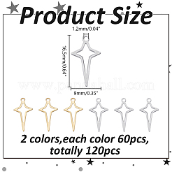 120 pz 2 colori 201 pendenti in acciaio inossidabile&nbsp;STAS-HY0001-73