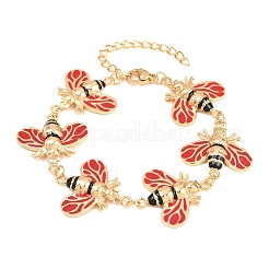 Bracelets à maillons en acier inoxydable 304 émaillé pour femmes&nbsp;BJEW-H641-04G