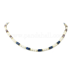 Collane da donna con perle heishi di ametista naturale&nbsp;NJEW-JN06294-02