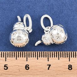 Ciondoli in ottone con pavé di zirconi chiari&nbsp;KK-L274-12S