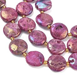 Hebras de cuentas de cristal de geoda druzy electrochapadas&nbsp;G-G459-04I