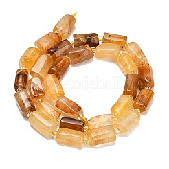 Natürlicher gelber hämatoider Quarz/goldene Heilerquarz-Perlenstränge&nbsp;G-F836-B03-01