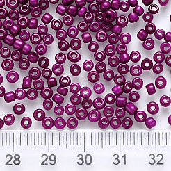 6/0 perles de rocaille rondes en verre de peinture de cuisson&nbsp;SEED-S036-01C-10