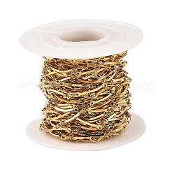 Ionenplattierung (IP) handgefertigte 304 Edelstahl-Ketten mit gebogenen Gliedern&nbsp;CHS-G025-05G