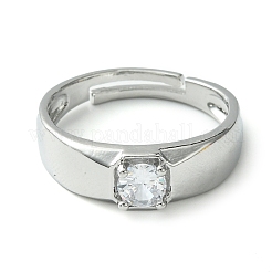 Bass Ring mit Mikropavé und Zirkonia&nbsp;RJEW-Z033-22B