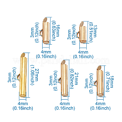 Messing auf Spange Rohren Ende&nbsp;KK-TA0007-29G