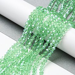 Transparentes perles de verre de galvanoplastie brins&nbsp;LS-GLAA-F029-3mm-C24