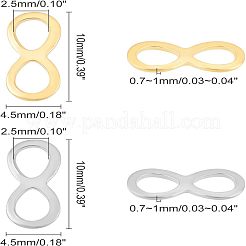 100 pz 2 colori connettori in acciaio inossidabile 304&nbsp;STAS-UN0026-46