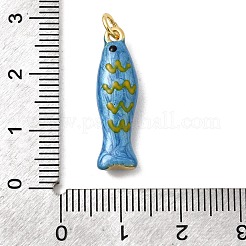 Colgantes de esmalte de latón&nbsp;LS-KK-H092-08G-03