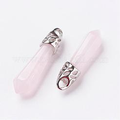 Quarzo rosa naturale ha ciondoli&nbsp;G-P309-05