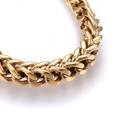 Bracelets à chaîne en acier inoxydable 304&nbsp;BJEW-L631-45G
