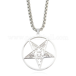 Collane con ciondolo a forma di sigillo demoniaco in acciaio inossidabile 304 in stile punk&nbsp;FS-WG991B2-01