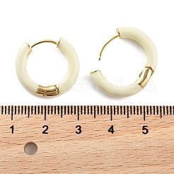 Orecchini a cerchio in ottone e 925 perno in argento sterling&nbsp;EJEW-R013-02G-01