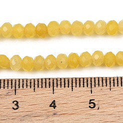 Fili di perle di giada bianca naturale tinte&nbsp;GG-CBAF9EE-A22-3x4mm