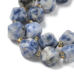 Natürliche blaue Fleck Jaspis Perlen Stränge&nbsp;G-U023-A05-01