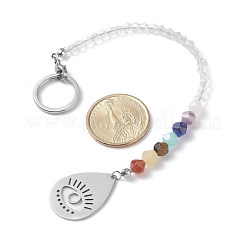 Colgante de loto / ojo de yoga con tema de chakra de acero inoxidable decorar&nbsp;PALLOY-JF01198