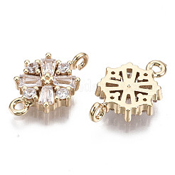 Connettori natalizi in ottone con micro pavé di zirconi&nbsp;X-KK-R111-034