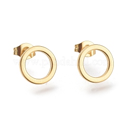 Ensembles de bijoux en acier inoxydable 304 avec bague ronde&nbsp;SJEW-M097-22G