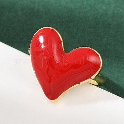 Verstellbare Manschettenringe aus Messing und Emaille für Damen&nbsp;RJEW-C139-09G