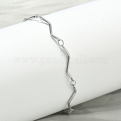Bracciali con catene a maglie a barra in acciaio inossidabile 304 intrecciate per donna&nbsp;BJEW-D456-04P