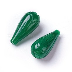 Natürliche myanmar jade / burmesische jade halbgebohrte perlen&nbsp;G-L495-25