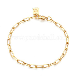 Messing-Büroklammer-Kettenarmbänder für Frauen&nbsp;BJEW-N032-07C-G