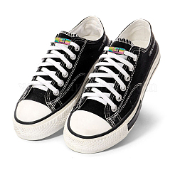 12 Paar 6 Farben Zinklegierung Ein-Klick-Hakenschnalle für Canvas-Sportschuhe&nbsp;FIND-CP0001-40