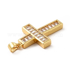Estante de placas micro latón allanan colgantes de circonio cúbico&nbsp;KK-E072-02G
