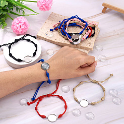 10 Stück 5 Farben DIY Blanko Kuppel geflochtene Nylonfäden verstellbare Gliederarmband-Makings Kits&nbsp;AJEW-TA00026