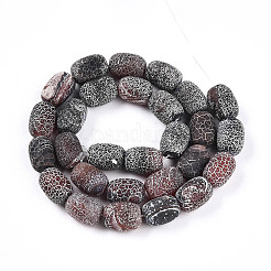 Chapelets de perle en agate naturelle patinée&nbsp;G-N344-42B