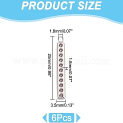 18 pièce de 3 couleurs de supports de cabochon de pendentif en acier inoxydable 304&nbsp;FIND-AR0004-95