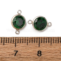 925 Sterling Silber Pavé Zirkonia Geburtsstein Verbindungsstück Charms&nbsp;STER-NH0001-80P-05