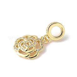 Messing mikro pflastern kubik zirkonia europäisch baumeln charme&nbsp;ZIRC-I071-23G