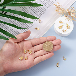 12pcs 6 encantos de circonita cúbica micro pavé de latón de estilo&nbsp;ZIRC-PJ0001-03