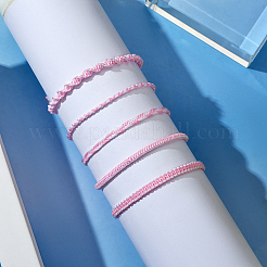 Set di braccialetti intrecciati intrecciati con filo di nylon a 5 pezzi&nbsp;BJEW-SW00051