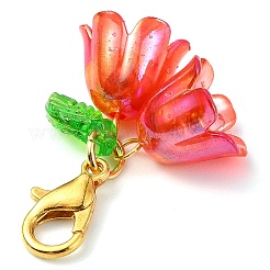 9 pièce de décorations suspendues en acrylique à fleurs de 9 couleurs&nbsp;HJEW-JM02717