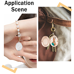 8 pendentif médaillon en laiton de 4 couleurs&nbsp;KK-CA0002-85