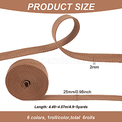 6 Farbe flaches Polycottonband&nbsp;OCOR-BC0006-21A